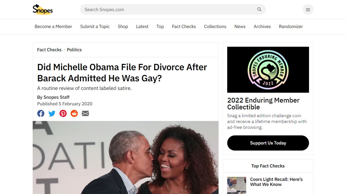 Did Michelle Obama File For Divorce After Barack Admitted He Was Gay ...